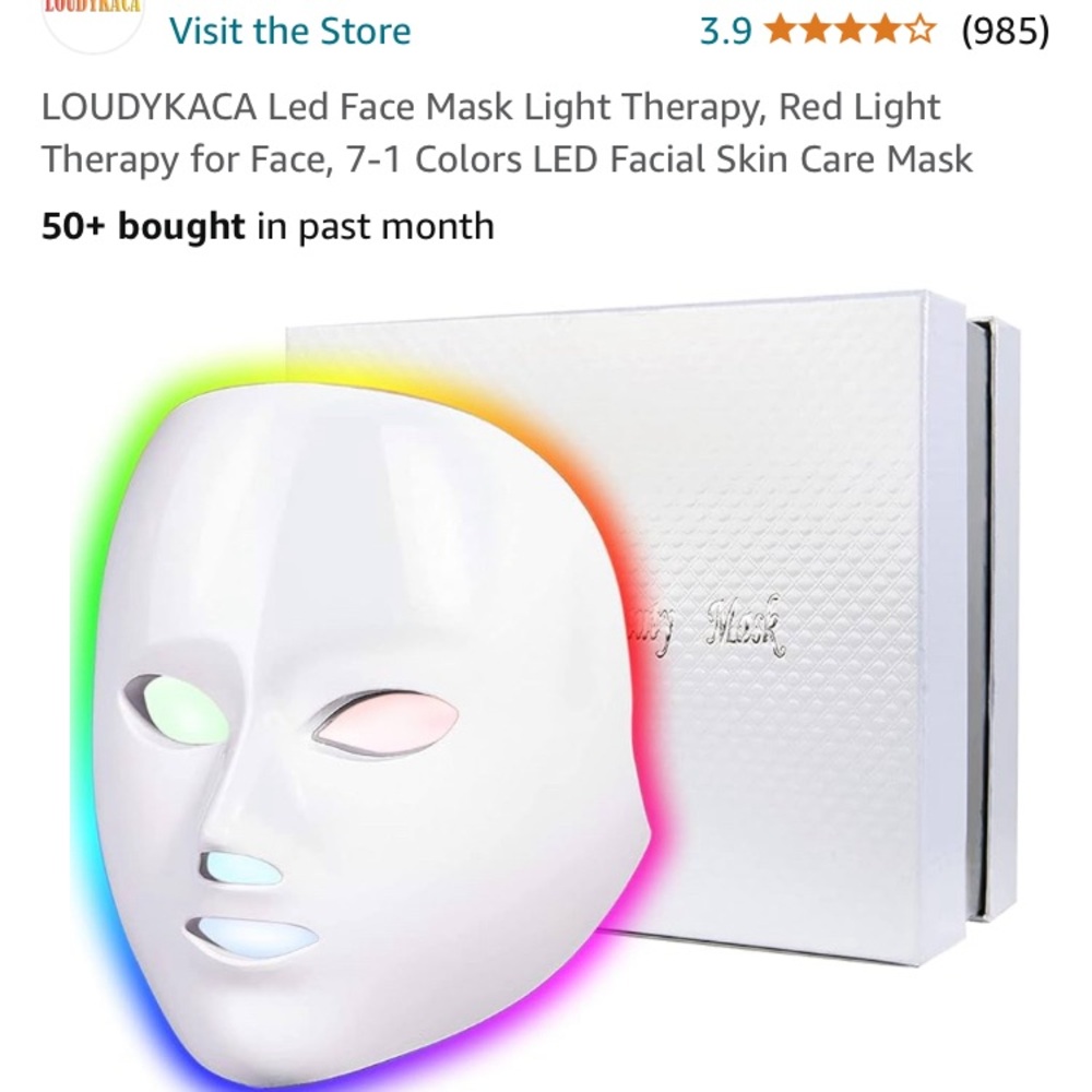 LED Face Mask Light Therapy. NEW!  Never used. In original packaging.